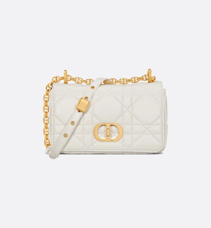 Small Soft Caro Bag Latte Macrocannage Lambskin