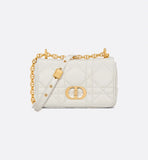 Small Soft Caro Bag Latte Macrocannage Lambskin