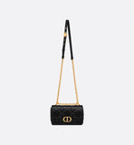 Small Soft Caro Bag Black Macrocannage Lambskin