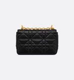 Small Soft Caro Bag Black Macrocannage Lambskin