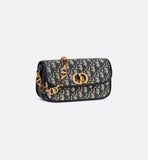 30 Montaigne Avenue Bag Blue Oblique Jacquard