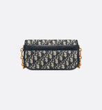 30 Montaigne Avenue Bag Blue Oblique Jacquard