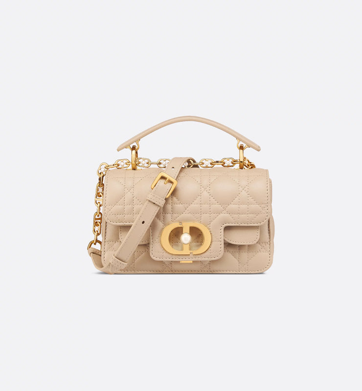 Mini Jolie Top Handle Powder Beige Cannage Calfskin