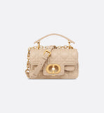 Mini Jolie Top Handle Powder Beige Cannage Calfskin