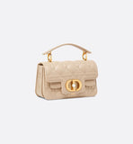Mini Jolie Top Handle Powder Beige Cannage Calfskin