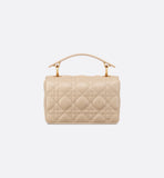 Mini Jolie Top Handle Powder Beige Cannage Calfskin