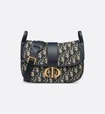 Medium 30 Montaigne Satchel Bag Blue Oblique