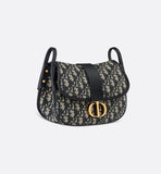 Medium 30 Montaigne Satchel Bag Blue Oblique
