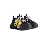 Women's Triple S Tape Type Sneaker in Black/yellow