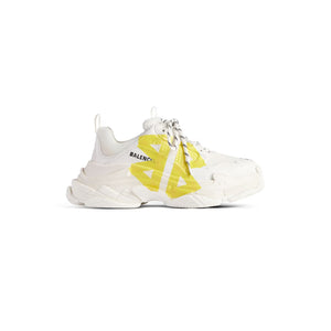   Women's Triple S Tape Type Sneaker in White/yellow