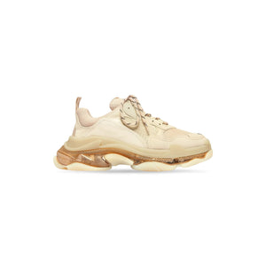WOMEN'S TRIPLE S CLEAR SOLE SNEAKER IN BEIGE