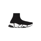 WOMEN'S SPEED 2.0 RECYCLED KNIT SNEAKER WITH BICOLOR SOLE IN BLACK/WHITE
