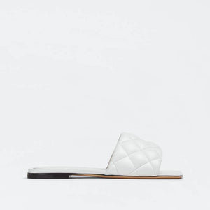 Padded Flat Sandal Optic white