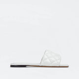 Padded Flat Sandal Optic white