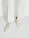 Men's Deerskin Triple Stitch Sneakers white