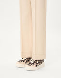 One Stud Xl Low-Top Sneaker In Nappa Leather And Toile Iconographe Fabric