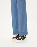 One Stud Xl Low-Top Sneaker In Nappa Leather And Toile Iconographe Fabric