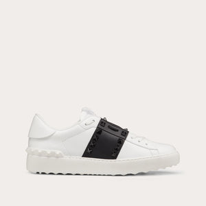 ROCKSTUD UNTITLED SNEAKER IN CALFSKIN LEATHER WITH TONAL STUDS WHITE