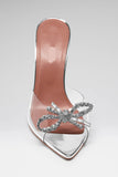 Rosie Slipper Black Satin white