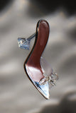 Rosie Slipper Black Satin white