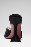 Rosie Slipper Black Satin