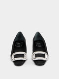 Belle Vivier Ballerinas in satin
