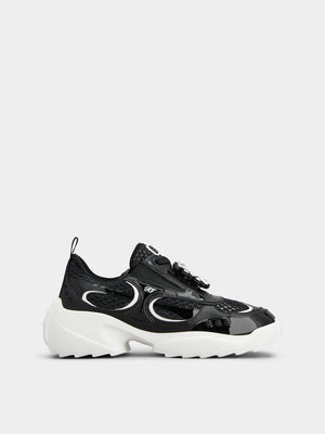 rogervivier Viv' on the Run Sneakers in patent leather and fabric
