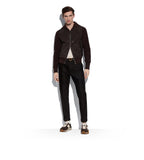 SUEDE TECHNICAL FABRIC SNEAKER BROWN/WHITE