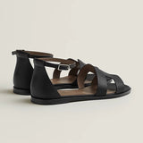 Santorini sandal noir
