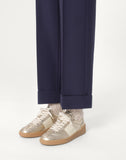 Upvillage Trainer In Laminated Calfskin With Nappa Calfskin Leather Band
