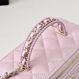 25P new woven handle box bag cosmetic box pink