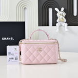 25P new woven handle box bag cosmetic box pink