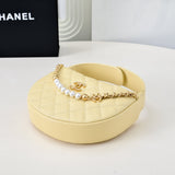 Quilted Circle Pouch Bag Mellow Yellow AP4584