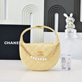 Quilted Circle Pouch Bag Mellow Yellow AP4584