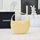 Quilted Circle Pouch Bag Mellow Yellow AP4584