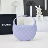 Quilted Circle Pouch Bag lavender AP4584