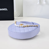 Quilted Circle Pouch Bag lavender AP4584