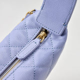 Quilted Circle Pouch Bag lavender AP4584