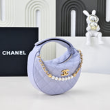 Quilted Circle Pouch Bag lavender AP4584