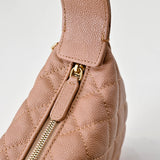 Quilted Circle Pouch Bag Nude AP4584