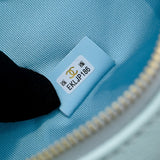 Quilted Circle Pouch Bag Light Blue AP4584
