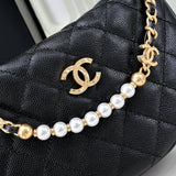 AP4584 25s black gold pearl chain hula hoop