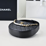 AP4584 25s black gold pearl chain hula hoop