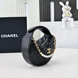 AP4584 25s black gold pearl chain hula hoop