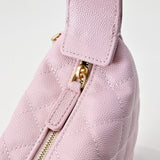 Quilted Circle Pouch Bag AP4584 Pink
