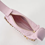 Quilted Circle Pouch Bag AP4584 Pink