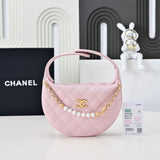 CC Quilted Circle Pouch Bag AP4584 Pink