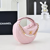 Quilted Circle Pouch Bag AP4584 Pink