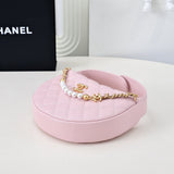 Quilted Circle Pouch Bag AP4584 Pink