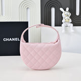 Quilted Circle Pouch Bag AP4584 Pink